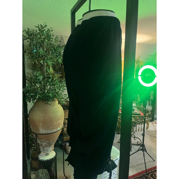 NWT women’s navy capri pants drawstring ankle baggy pants by Moses Crystal - Picture 8 of 13